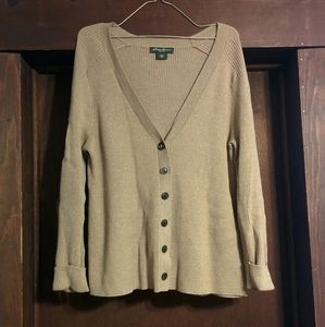 COPY - Tan Eddie Bauer PXL Ribbed Cardigan